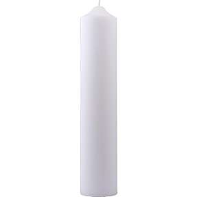 Windsor bloklys ren stearin 7x34,5 cm - hvid