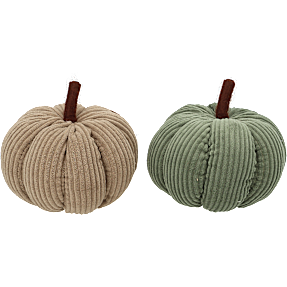 Efterårs græskar i fløjl H: 12 cm - flere varianter - assorteret