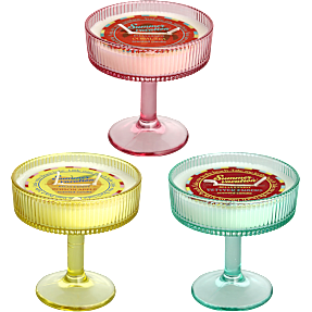 Dekorationslys cocktailglas - flere varianter - assorteret