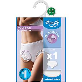 Sloggi dame maxi trusse romance str. 42 - hvid