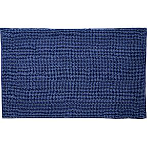 Chenille bademåtte 50x80 cm - blå