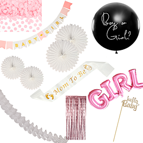 Babyshower festpakke - lyserød