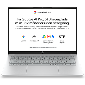 HP 14" Chromebook Plus bærbar computer Intel Core i3 - 14C-NA0051NOX