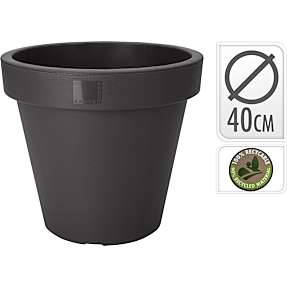 Karlstad plastikkrukke - Sort - Ø: 40 cm x H: 35 cm