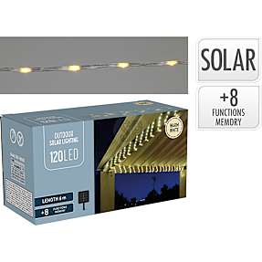 Karla solar lyskæde 120 LED - varm hvid