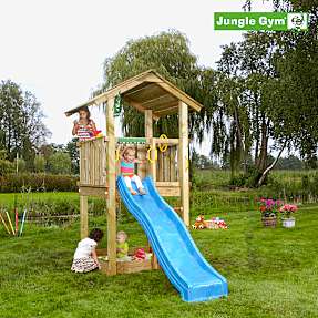 Jungle Gym Casa legetårn med blå rutsjebane