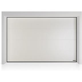 Garageport panel  med motor - hvid