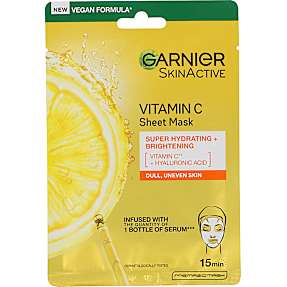Super Hydrating + Brightening ansigtsmaske m. C-vitamin og hyaluronsyre