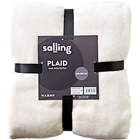 Salling soft plaid 130x180 cm - hvid
