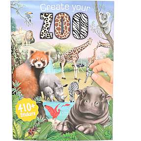 Trend aktivitetsbog med klistermærker - zoo
