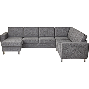Rom Nordic vendbar hjørnesofa med chaiselong - antracit