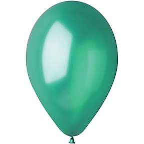 Latexballoner 30 cm 6-pak - metallic mørkegrøn