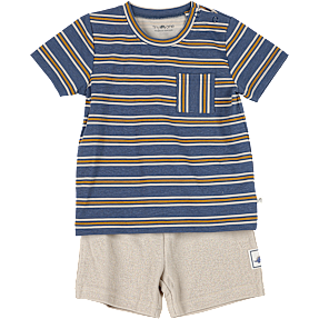 Tiny One 2-delt sæt med T-shirt og shorts str. 74/80 - blå
