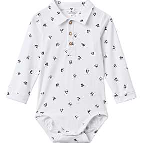 Tiny One body polo str. 80 - hvid
