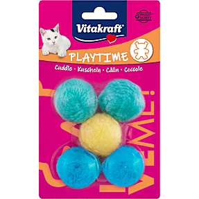Pelsbolde m. klokke 5 stk.