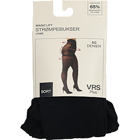 VRS dame strømpebukser magic lift str. 48-52 - sort