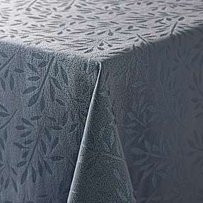 Salling damaskdug 140x320 cm - blå med grene