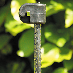 HORTUS tentorpæl Ø10x145 cm - antracitgrå - 10 stk.