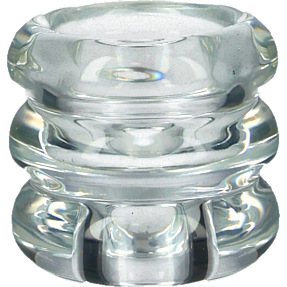 Lysestage glas H: 6,2 cm - klar