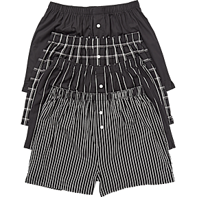 VRS herre 4-pak boxershorts str. XL - sort