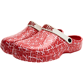 VRS unisex EVA clogs med flag str. 42/43 - rød