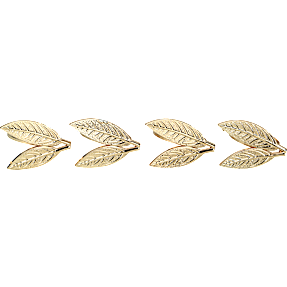 Servietringe med blade 4-pak - guld