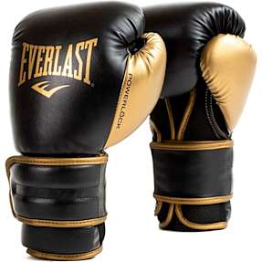 Everlast Powerlock 2R boksehandsker - sort/guldfarvet 12 OZ