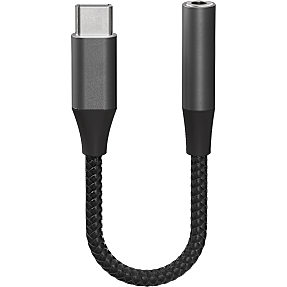 X2O Longlife USB-C-lydadapter USB-C 3,5 mm 0,1 m - Sort
