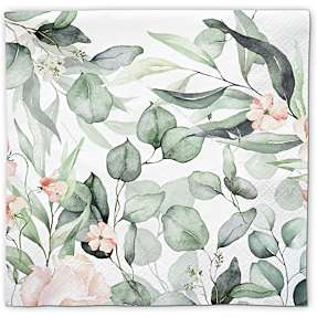 Windsor sommerservietter 33x33 cm 20-pak - grønne blade
