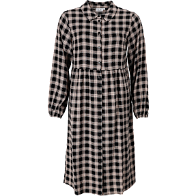 VRS dame kjole med tern str. 2XL - sort