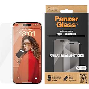 PanzerGlass skærmbeskyttelse iPhone 15 Pro