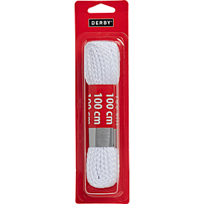 DERBY snørebånd fladt 100 cm - hvid