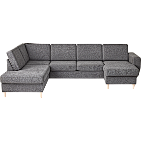 Rom Nordic højrevendt U-sofa - antracit