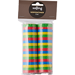 Salling serpentiner 2-pak - multifarvet