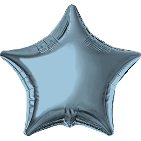 Salling folieballon stjerne Ø: 45 cm - lyseblå