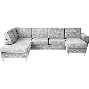 Rom Nordic højrevendt U-sofa - lysegrå