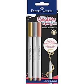 Faber-Castell Creative Marker 3-pak - metallic