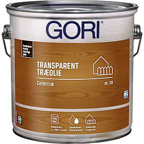 Gori 111 transparent træolie cedertræ 2,5 liter