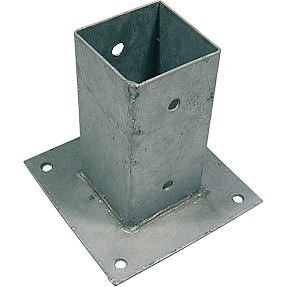 Stolpefod varmgalvaniseret 76 x 76 mm H: 150 mm