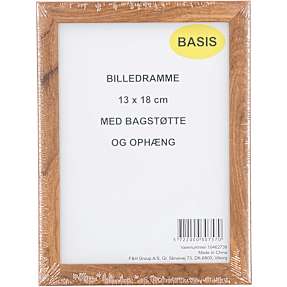 Ramme i egetræslook - 13x18 cm