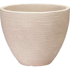 Rillet plastikkrukke - sand