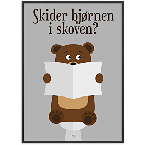 Skider bjørnen i skoven? - 70x100 cm