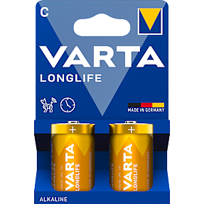 Varta Longlife C batterier 2-pak