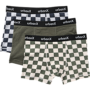 VRS teen 3-pak boxershorts str. 170 - beige/grøn/grå
