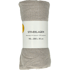 BASIS jersey stræklagen 90x200x35 cm - sandfarvet