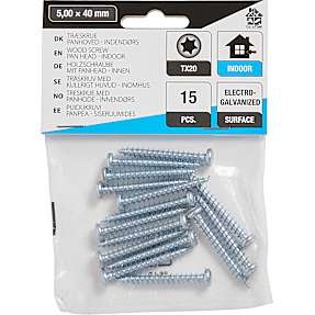 HomeFixer panhovedet skrue 5x40mm 15 stk