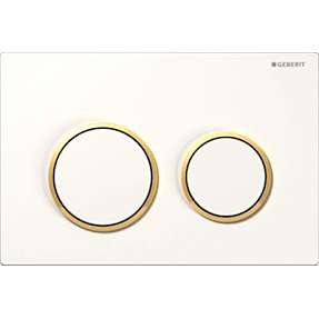 GEBERIT OMEGA20 betjeningsplade hvid/guldfarvet/hvid