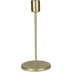 Lysestage metal D: 8 x H: 18 cm - guldfarvet