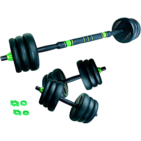 ASG vægtsæt 15 kg - sort og grøn
