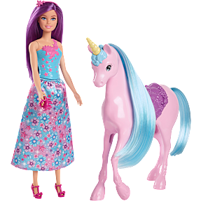 Barbie-dukke og enhjørning